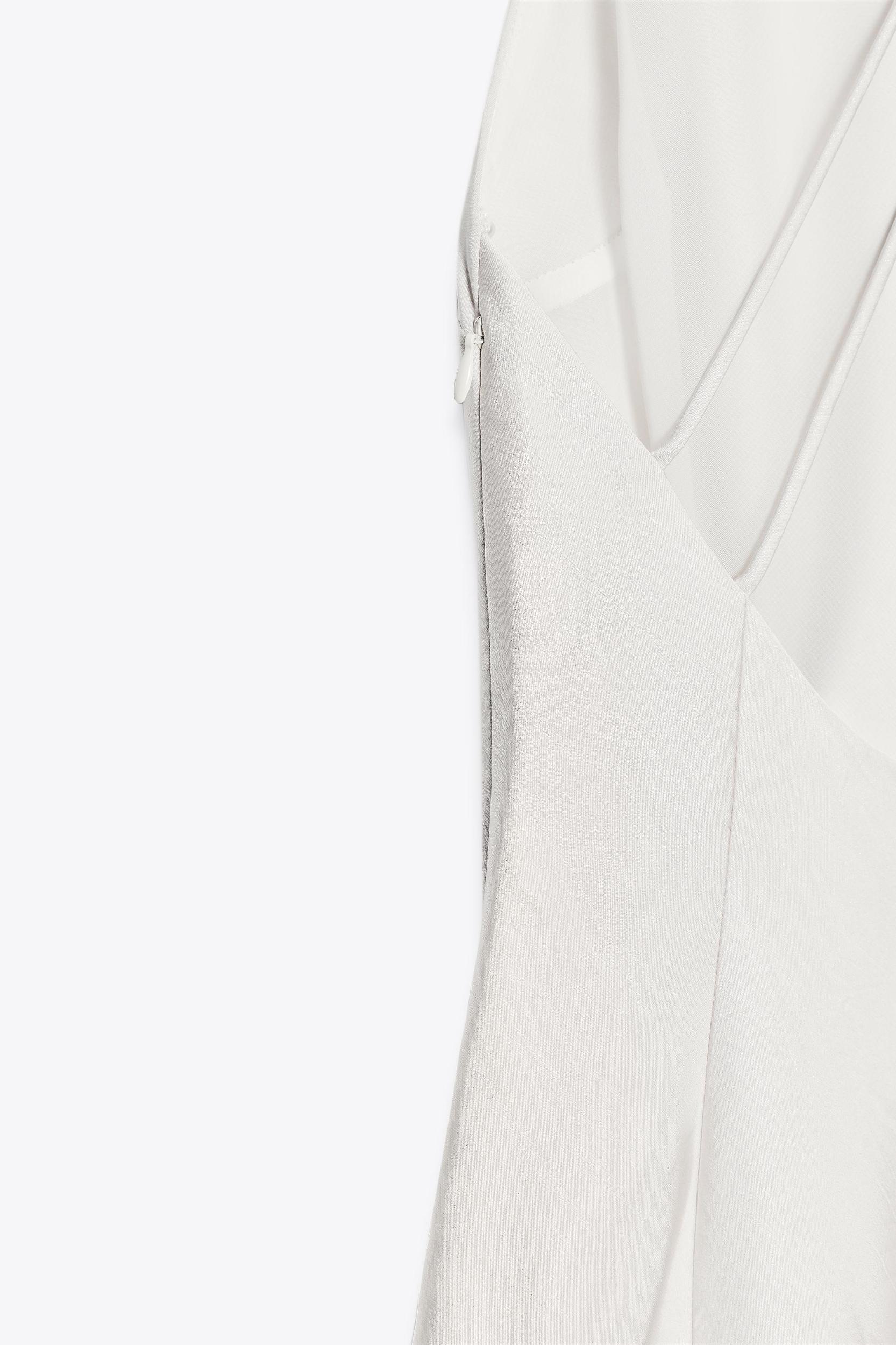 OPEN BACK SATIN EFFECT MIDI DRESS Product Image