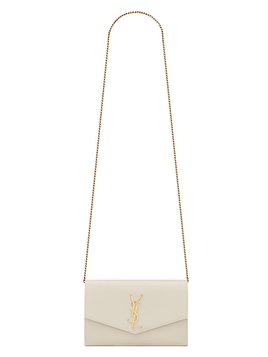 Womens Uptown Chain Wallet in Grain De Poudre Embossed Leather Product Image