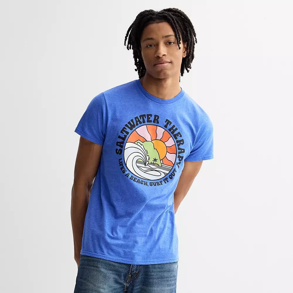 Men's Saltwater Therapy Graphic Tee, Size: Small, Blue Product Image