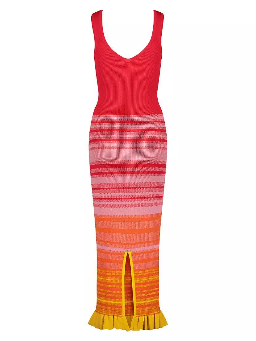 Stripe Body-Con Midi-Dress Product Image