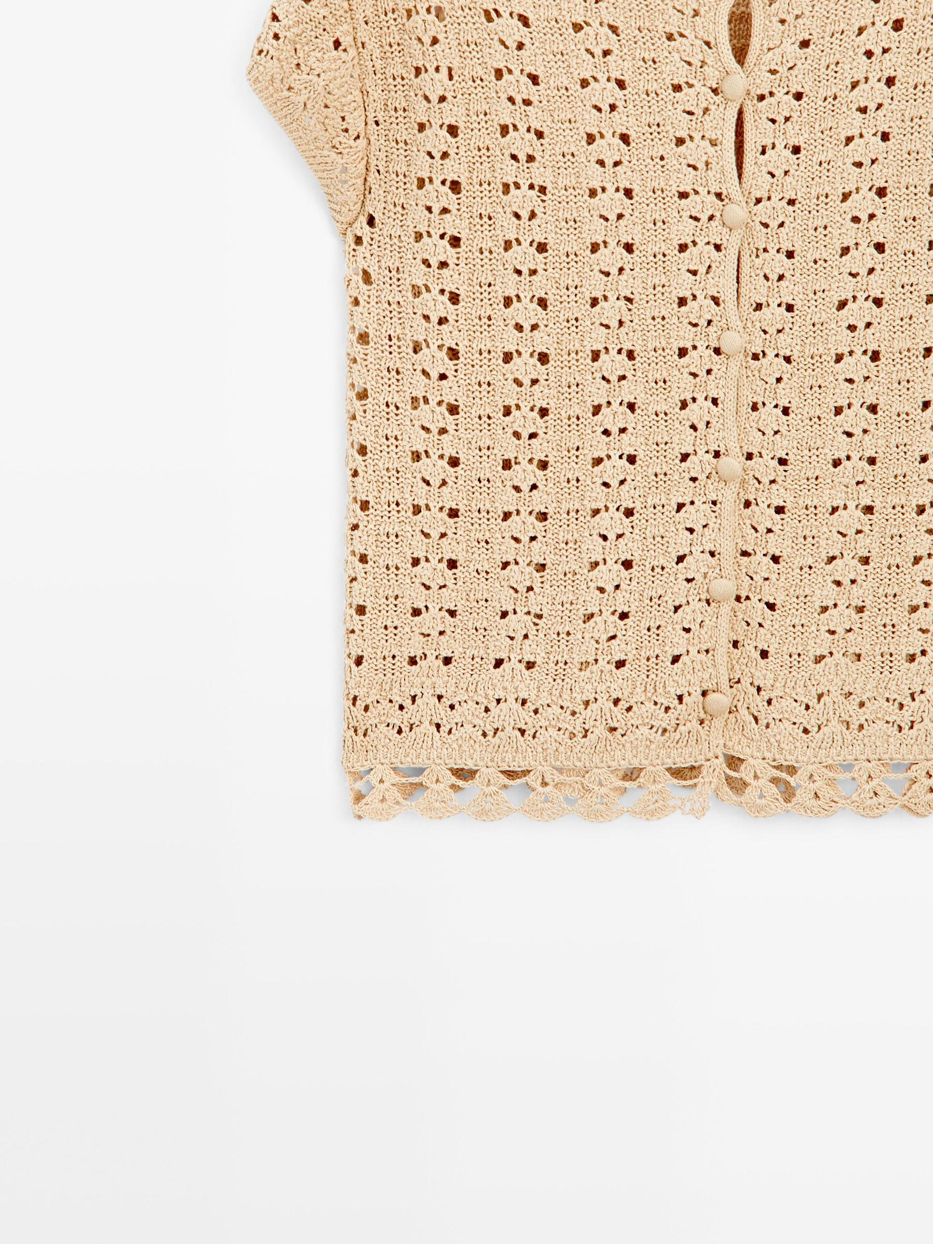 Cutwork crochet cardigan Product Image