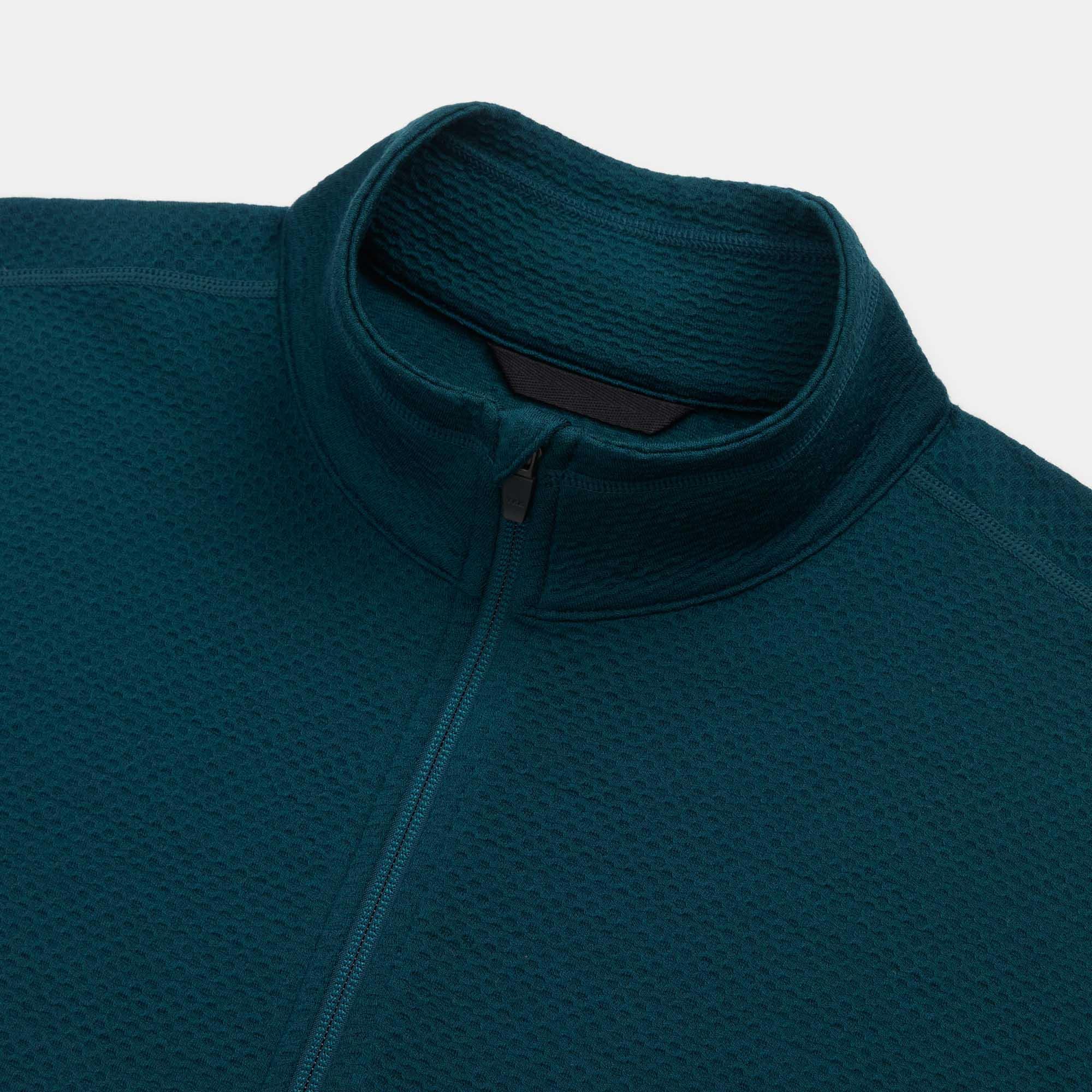 Merino Wool Honeycomb Quarter Zip | Pine Product Image
