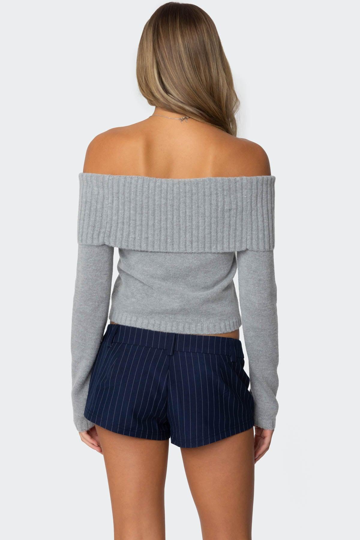 Tamara Fold Over Knit Top Product Image