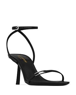 Saint Laurent Kitty Sandals in Shiny Leather Product Image