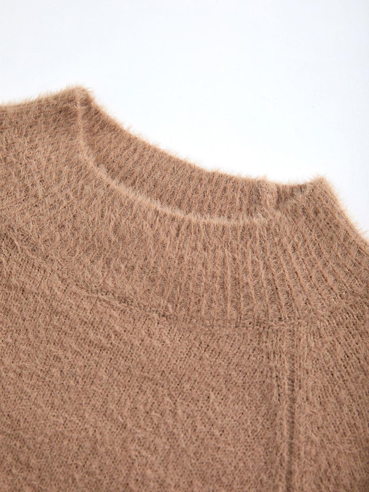 Solid Fuzzy Sweater Dress Product Image