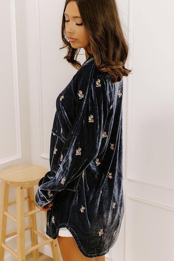 Countryside Chic Embroidered Button Up Top Product Image