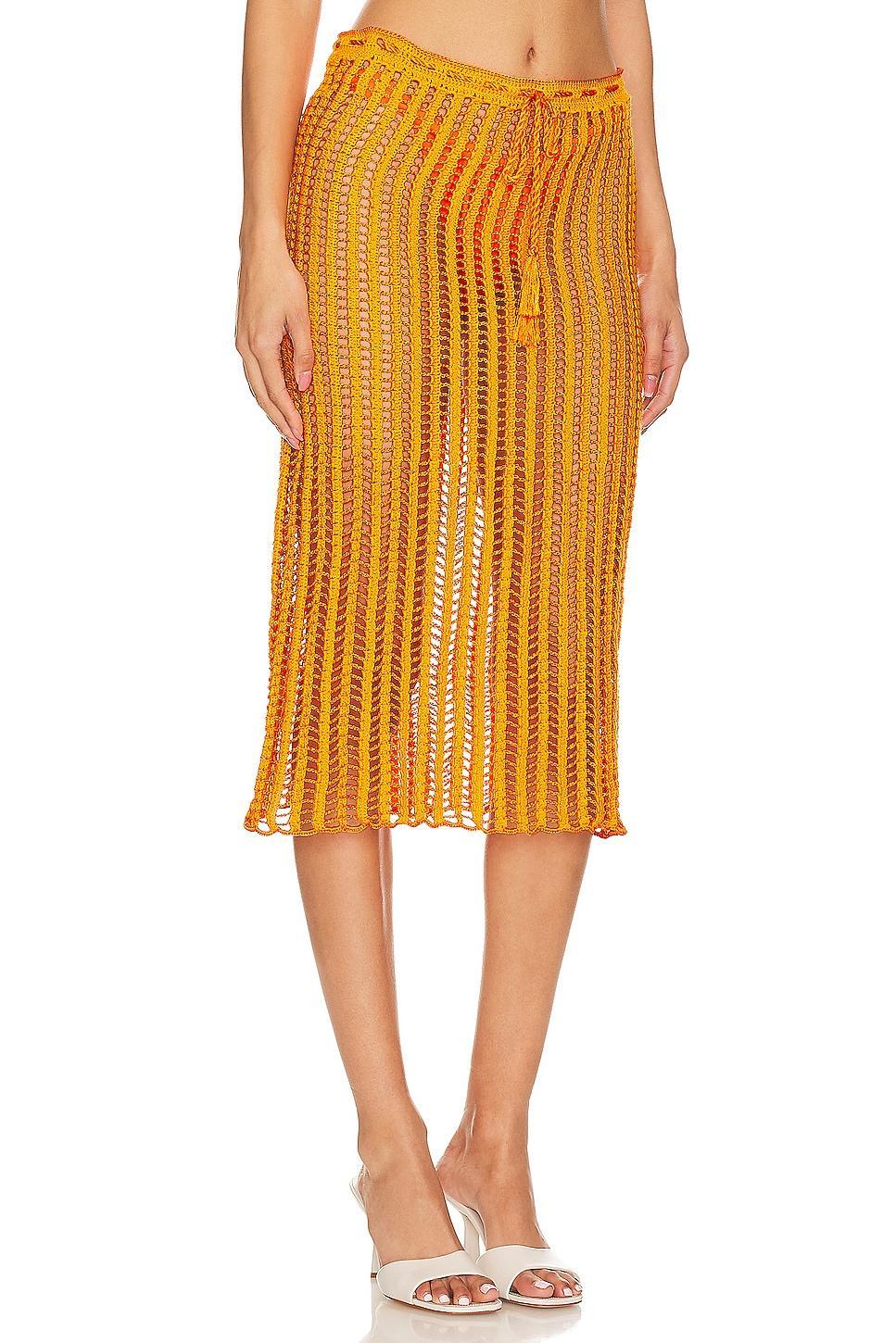 X Revolve Crochet Midi Skirt Product Image