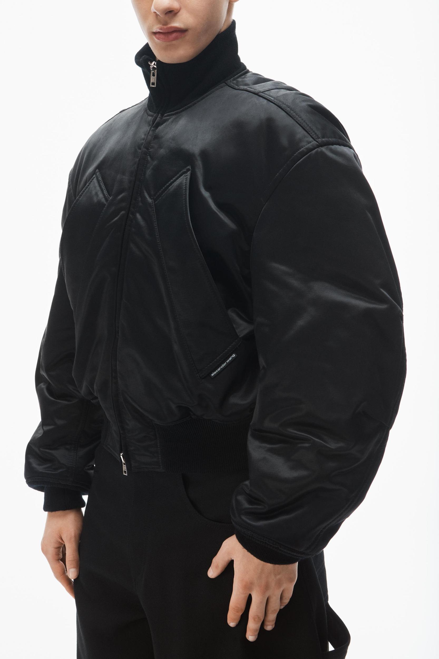 Unisex Bomber Jacket In Sateen Product Image