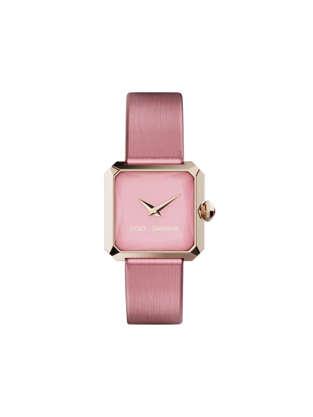 DOLCE & GABBANA Sofia Square-face 24mm Watch In Pink Product Image