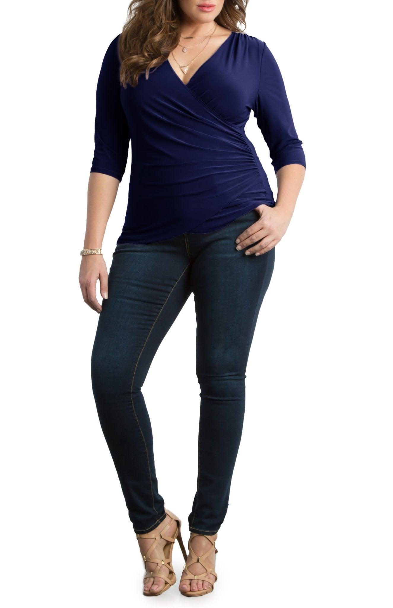 Femme Fatale Faux Wrap Top - Plus Product Image