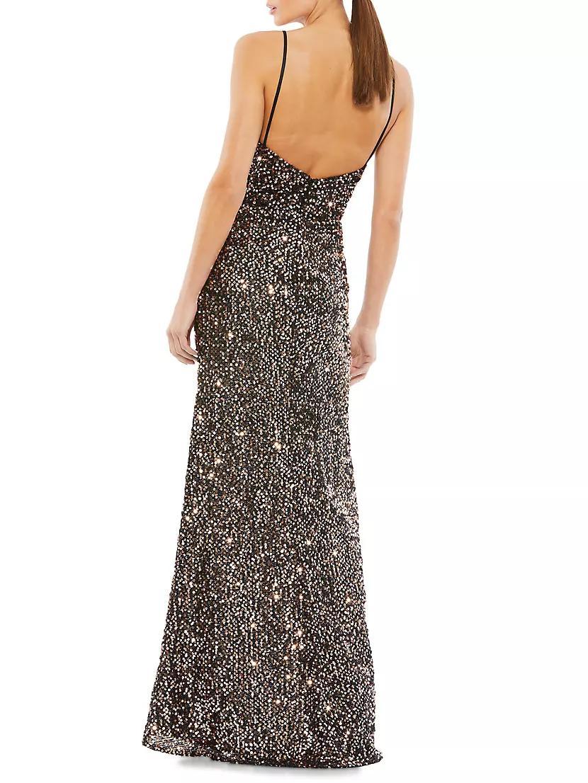 Ieena Sequined Wrap Gown Product Image