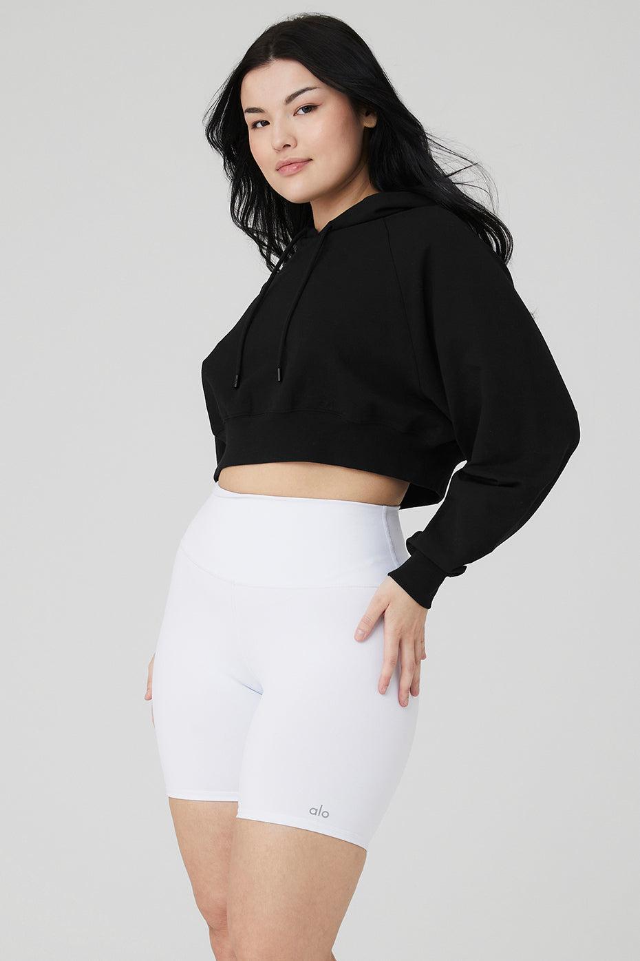 Cropped Double Take Hoodie - Black Female Product Image