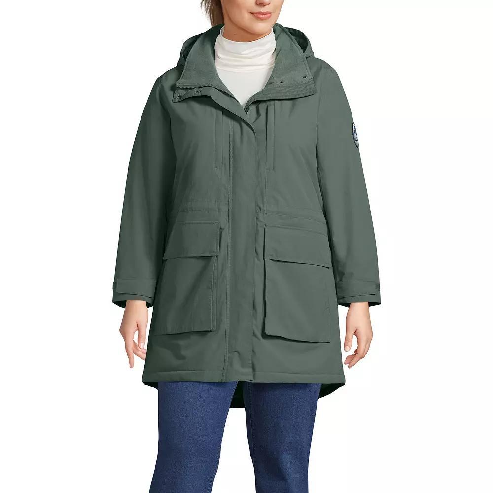 Plus Size Lands' End Squall Waterproof Insulated Winter Parka, Women's, Size: 2XL, Green Product Image