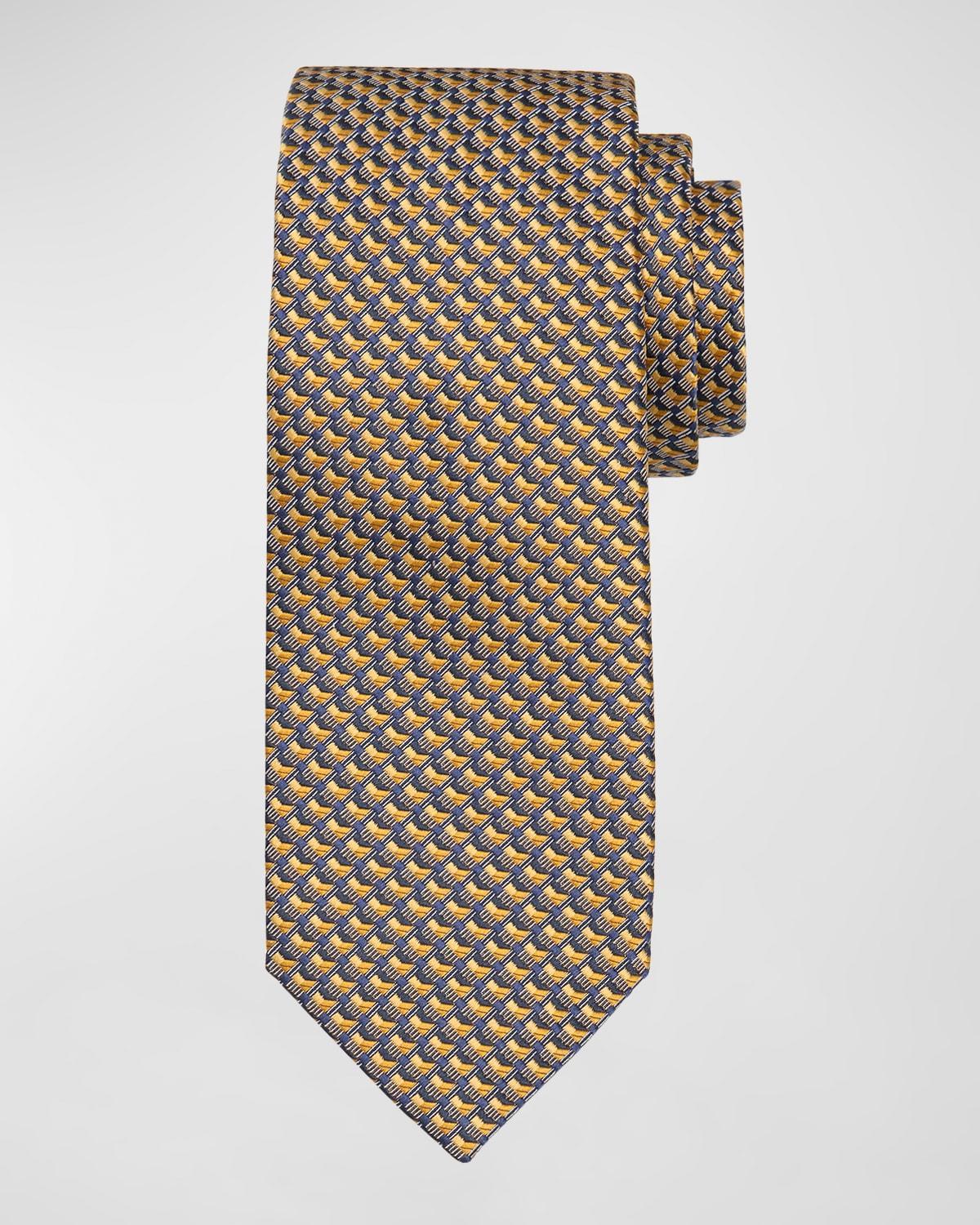 Mens Woven Geometric Silk Tie Product Image