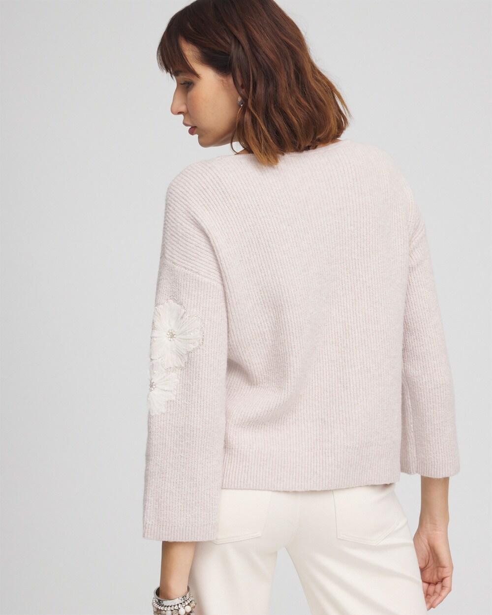 Tulle Floral Pullover Sweater Product Image