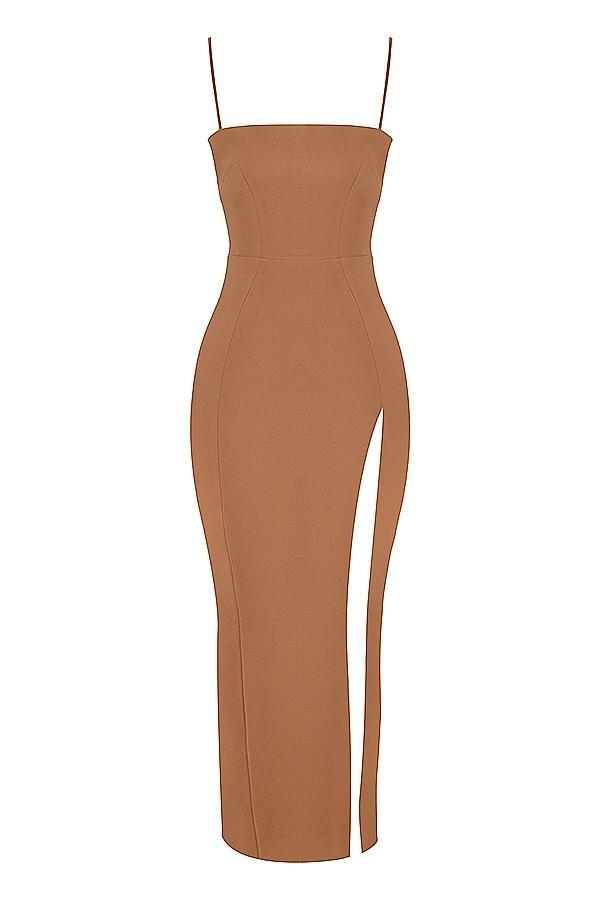 Jaida  toast corset maxi dress Product Image