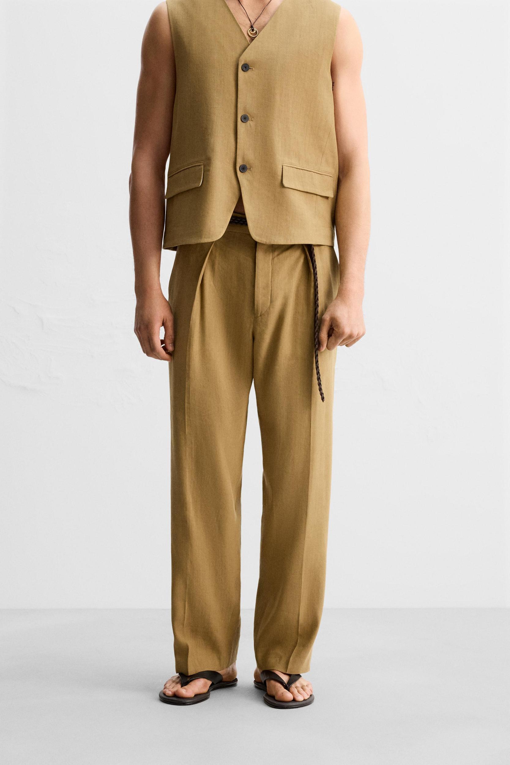 LIMITED EDITION LINEN-LYOCELL SUIT PANTS Product Image