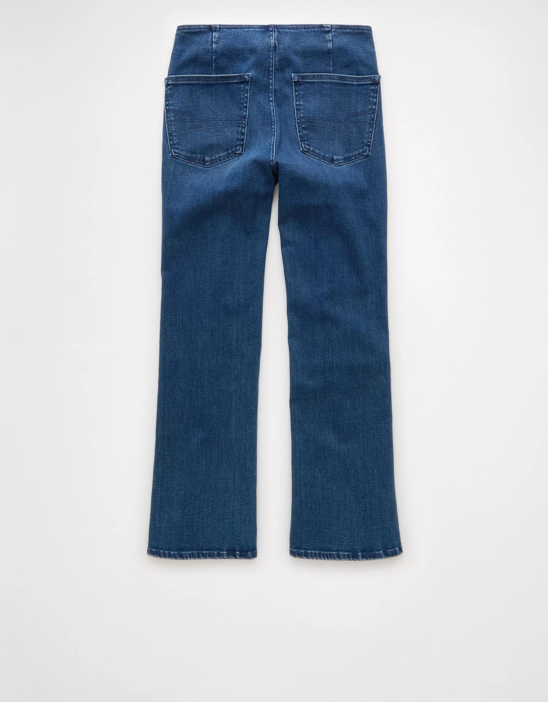 AE Luxe Pull-On High-Waisted Kick Bootcut Crop Jean Product Image