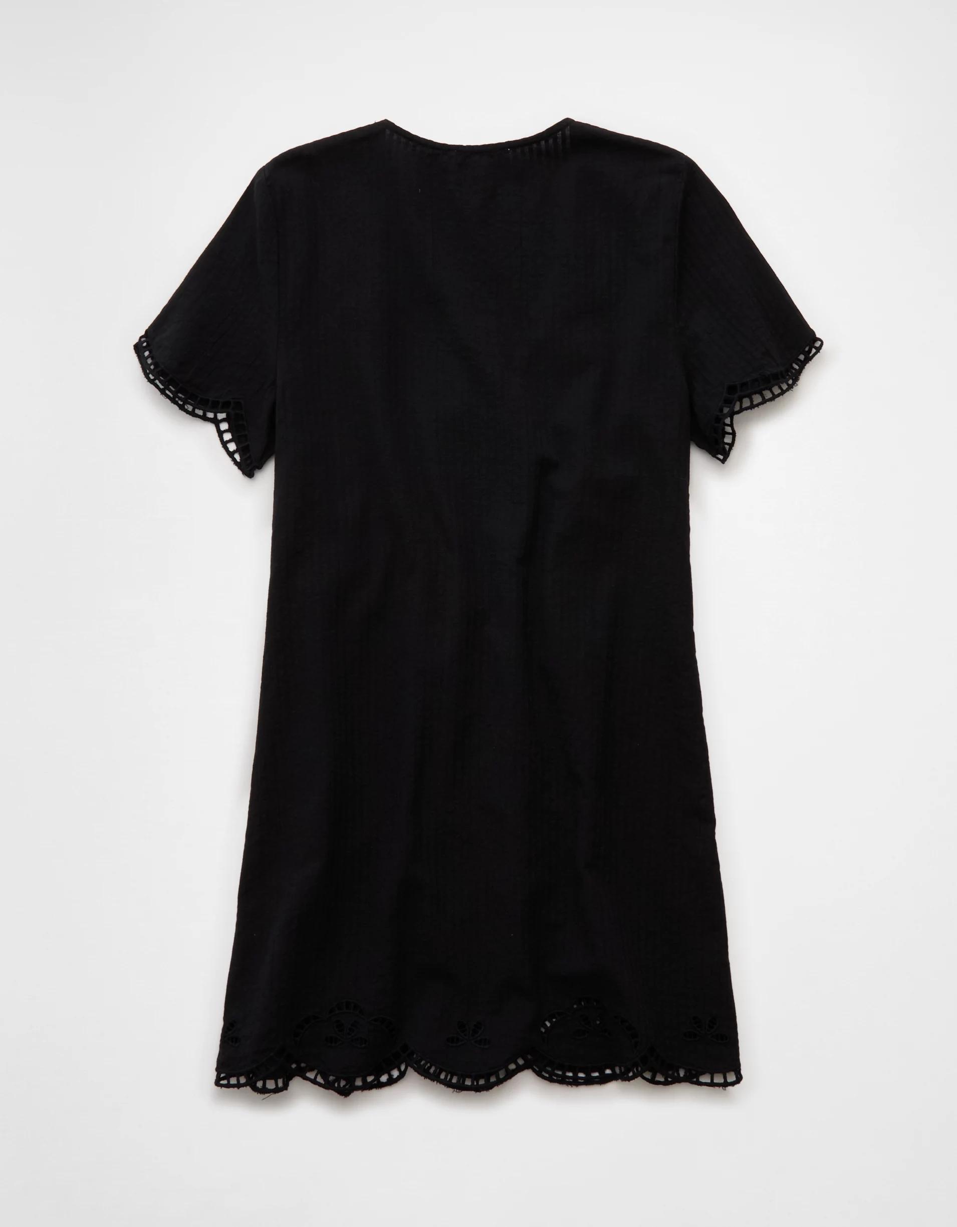 AE V-Neck Embroidered Shift Dress Product Image