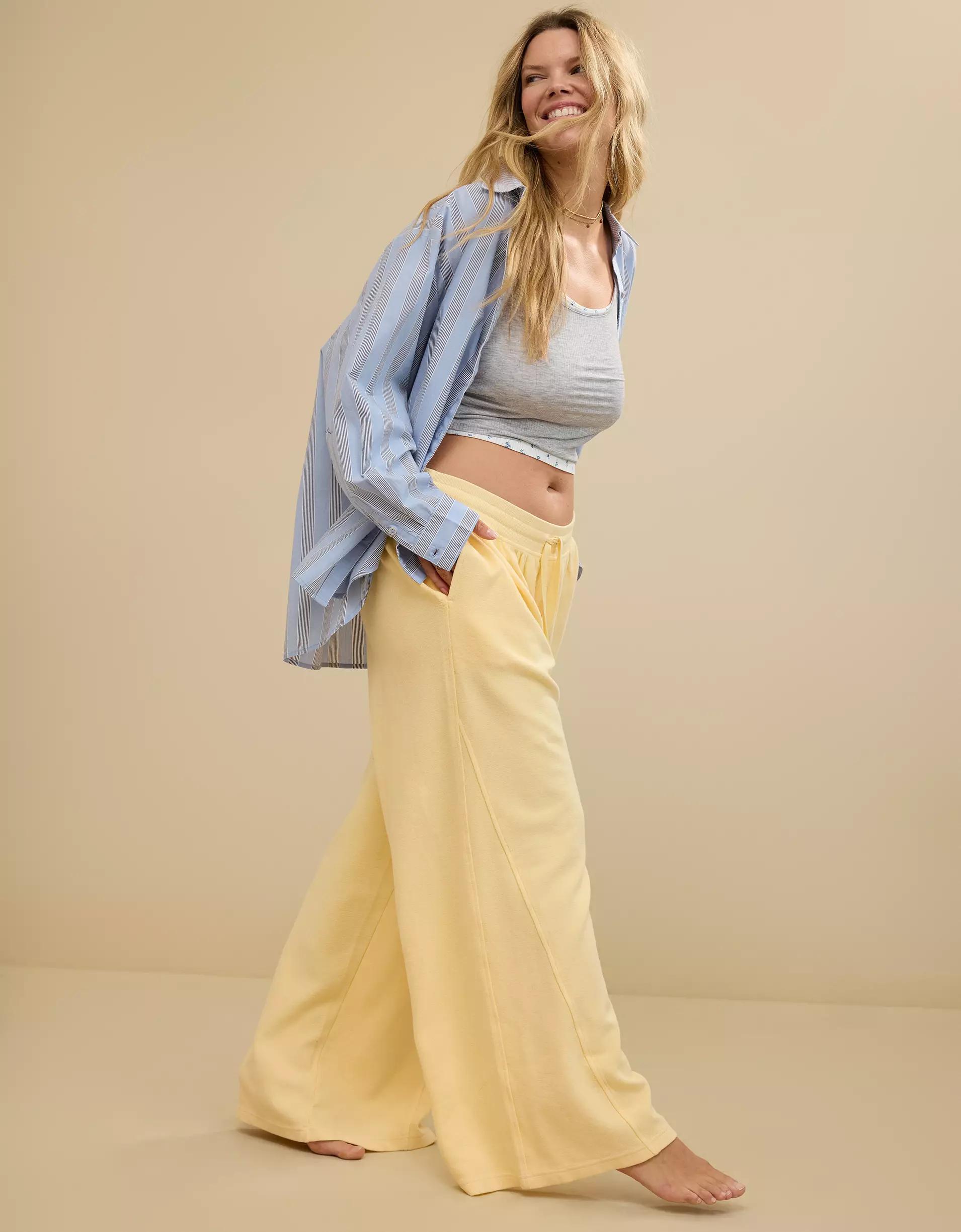 Aerie Soft Landing Ribbed Trouser Product Image