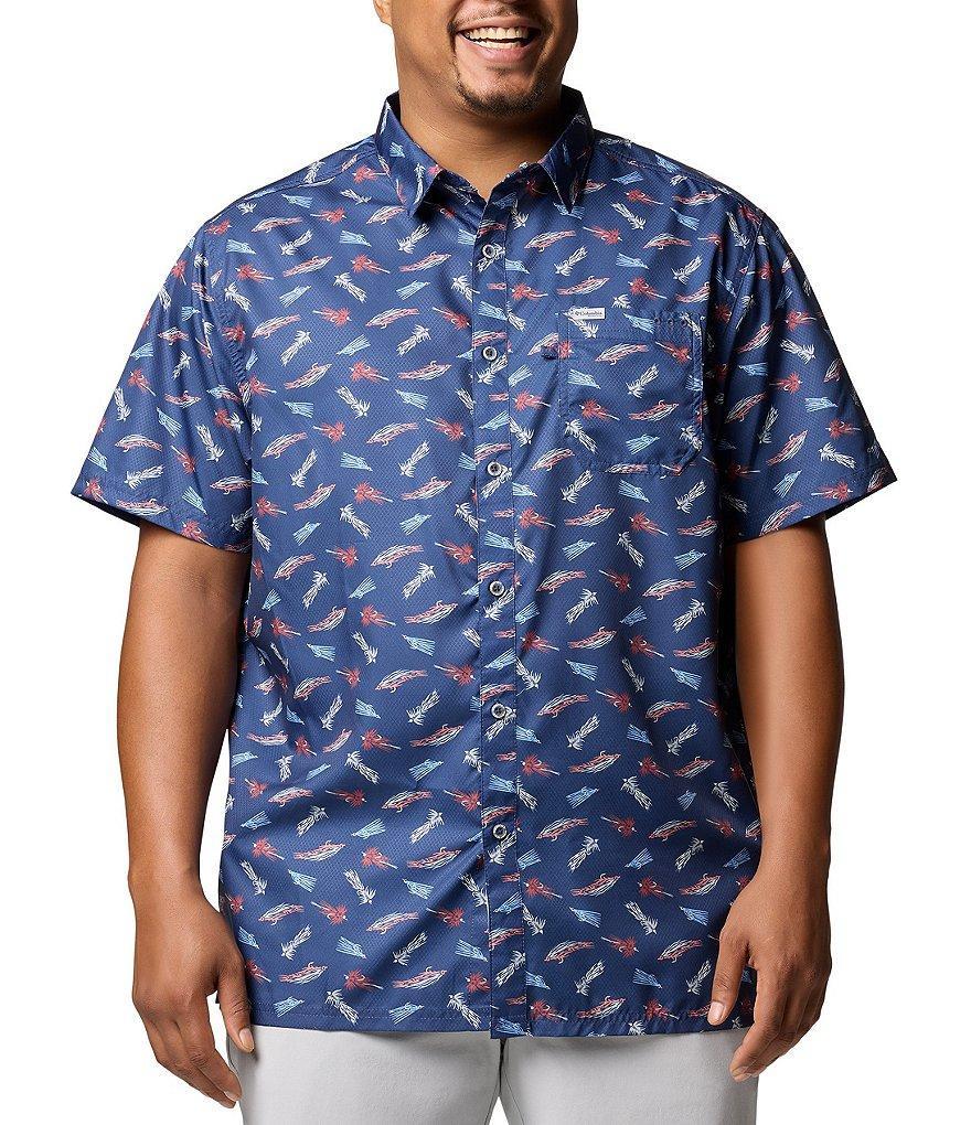 Columbia PFG Big & Tall Super Slack Tide Printed Short Sleeve Woven Shirt Product Image