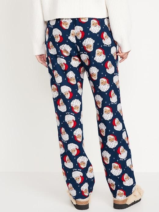 Mid-Rise Flannel Pajama Pants Product Image