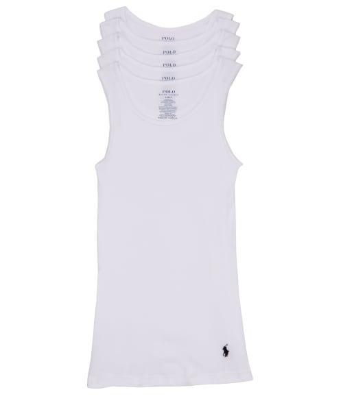 Polo Ralph Lauren Cotton Ribbed Classic Fit Tanks, Pack of 5 Product Image