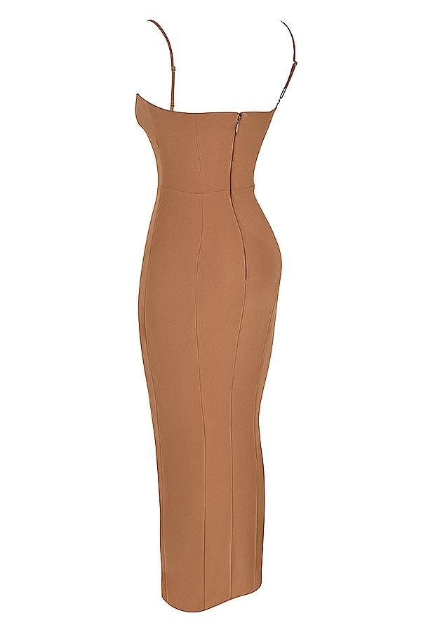 Jaida  toast corset maxi dress Product Image