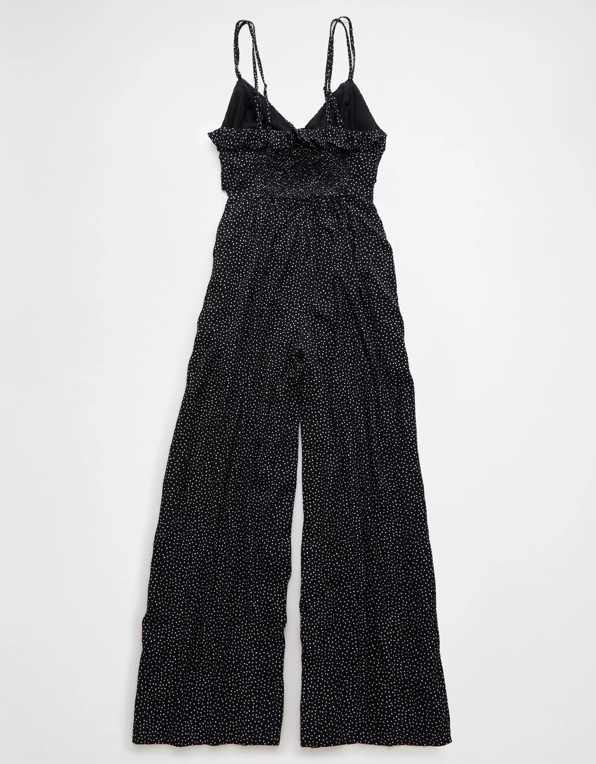 AE Ruffle Wide-Leg Jumpsuit Product Image