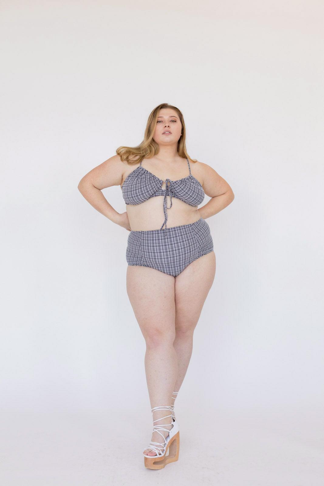 Neve Bikini Top - Graphic Gingham Product Image