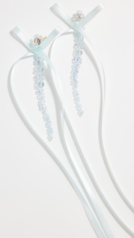 Simone Rocha Bow Ribbon Drip Earrings | Shopbop Product Image