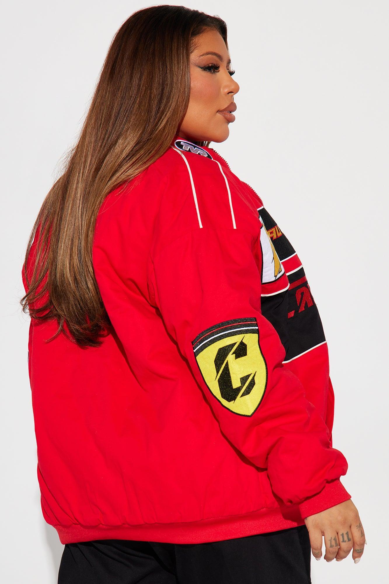 Racing Cali Bomber Jacket - Red Female Product Image