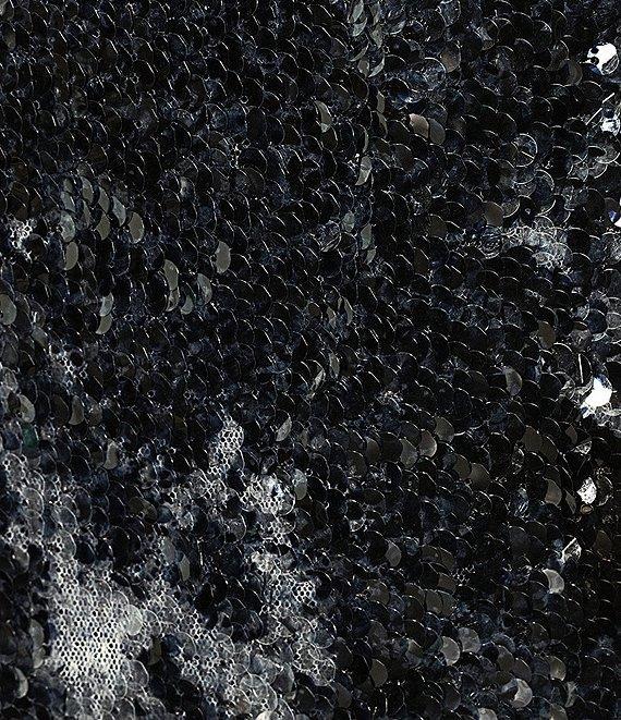 Muse by Marchesa Geranium Floral Sequin Strapless Sheath Flounce Gown Product Image