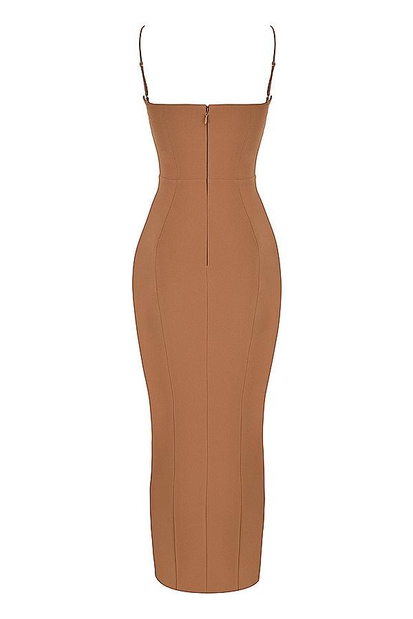 Jaida  toast corset maxi dress Product Image