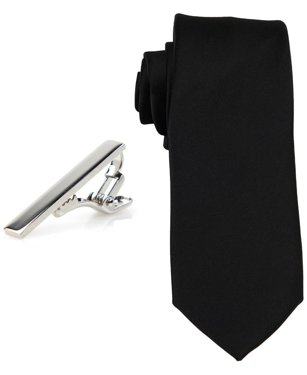 ConStruct Mens Solid Tie & 1-1/2 Tie Bar Set Product Image