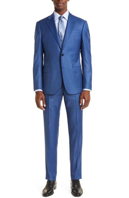 Mens Solid Virgin Wool Suit Product Image