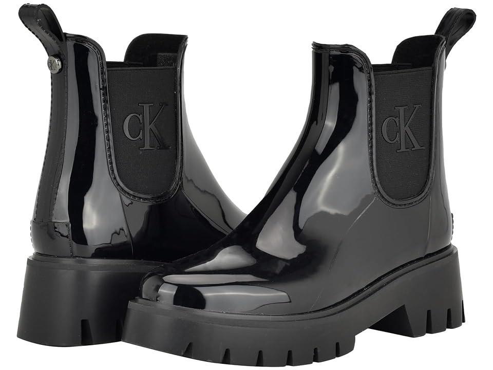 Calvin Klein Womens Wende Rain Boot - Black - 9 Product Image