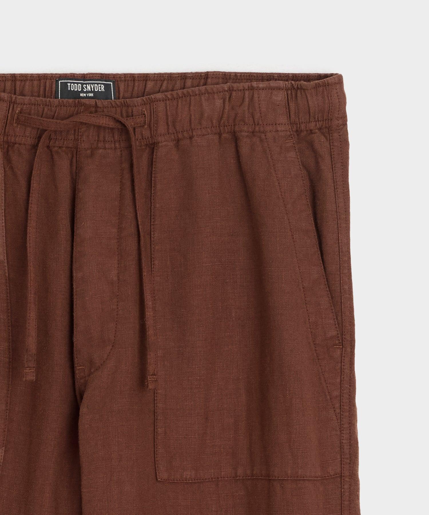 Straight Fit Linen Beach Pant Product Image