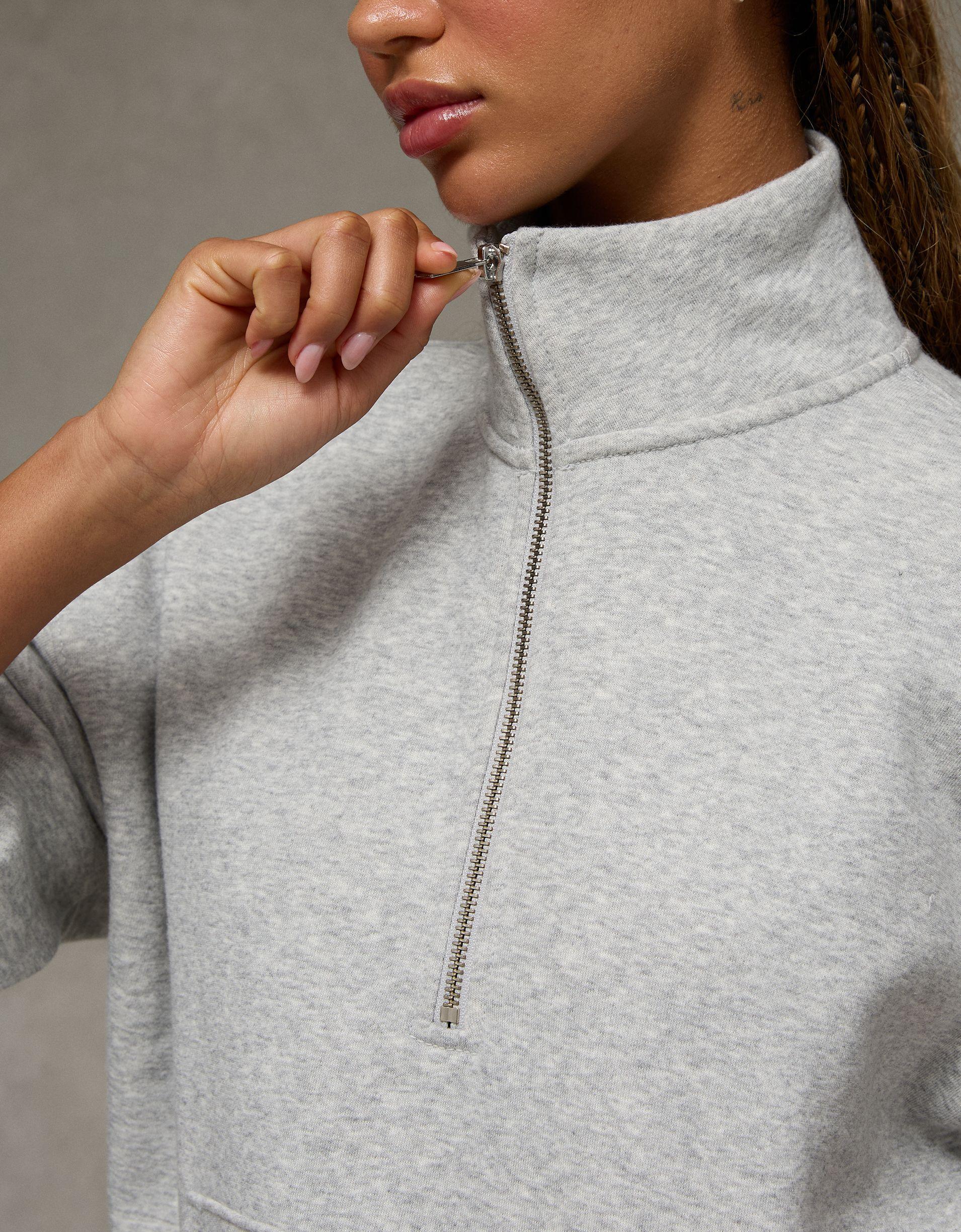 AE Everyday Luxe Quarter Zip Sweatshirt Product Image