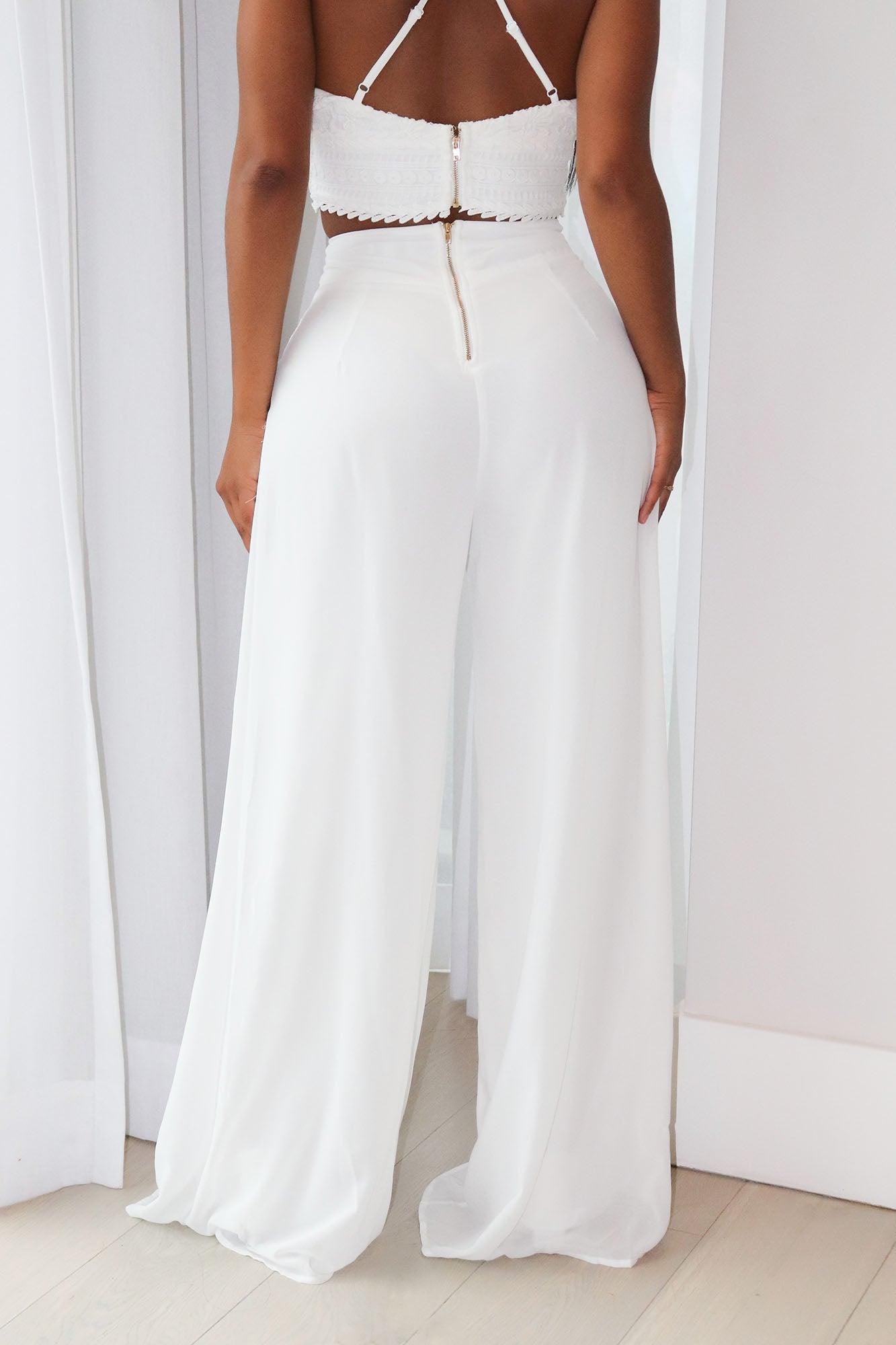 Here To Stay Pant Set - White Product Image