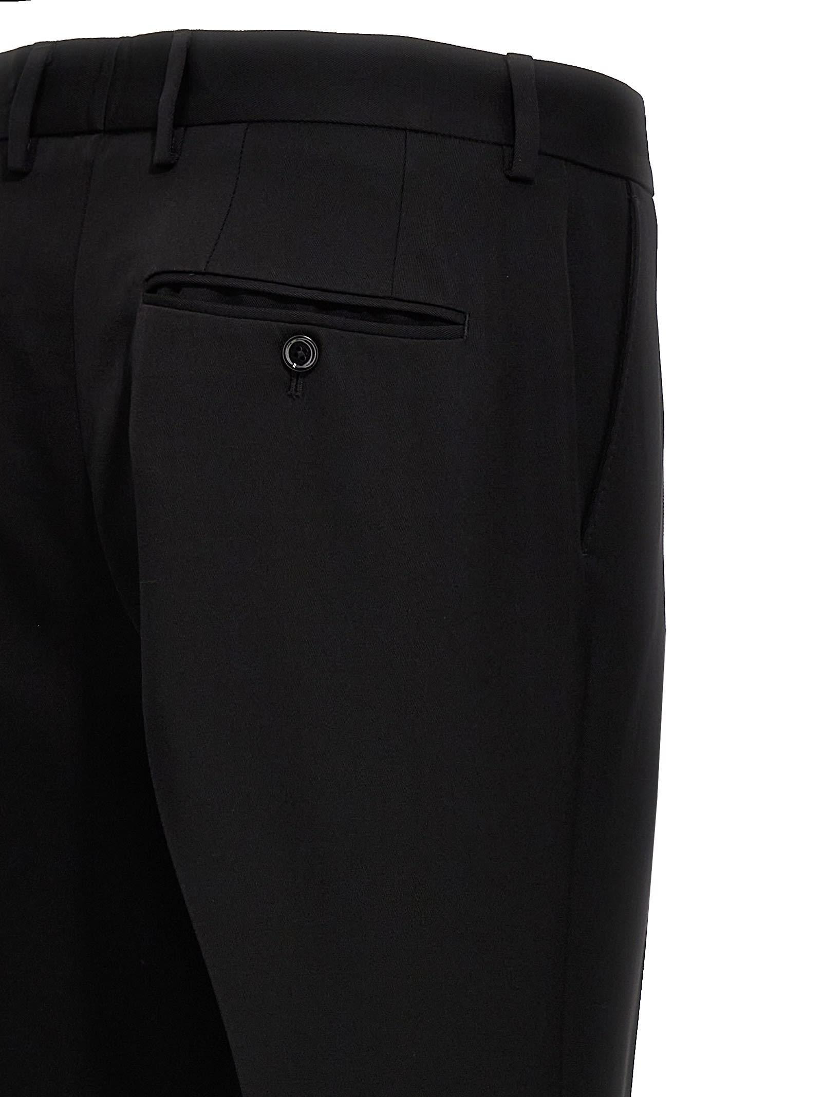 Stripe Detail Tailored Trousers In Black Product Image