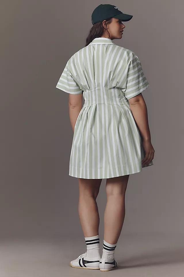 The Tobie Button-Front Pleated Shirt Dress by Exquise: Mini Edition Product Image