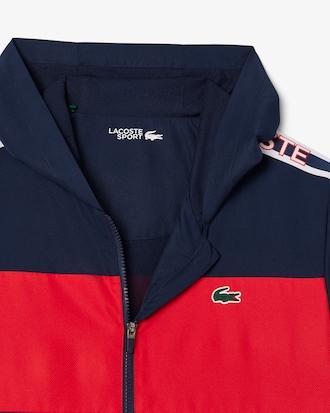 Colour-Block Logo Stripe Tennis Jacket Product Image