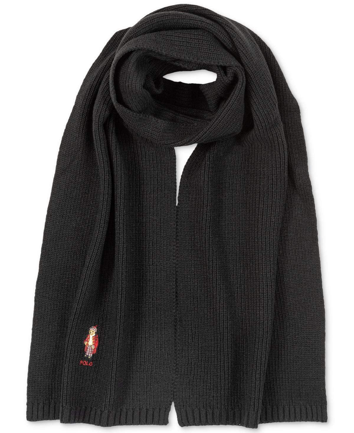 POLO RALPH LAUREN Men's Holiday Bear Scarf In Polo Black Product Image