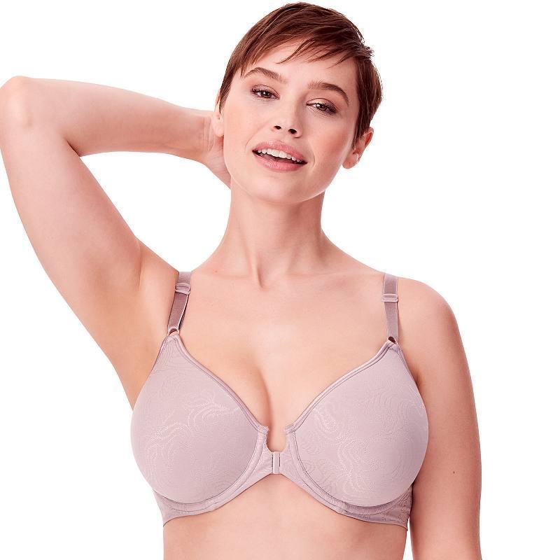 Bali Comfort Revolution Full-Figure Front-Closure Shaping Underwire Bra DF3P66, Women's, Size: 36 B, Warm Silver Product Image