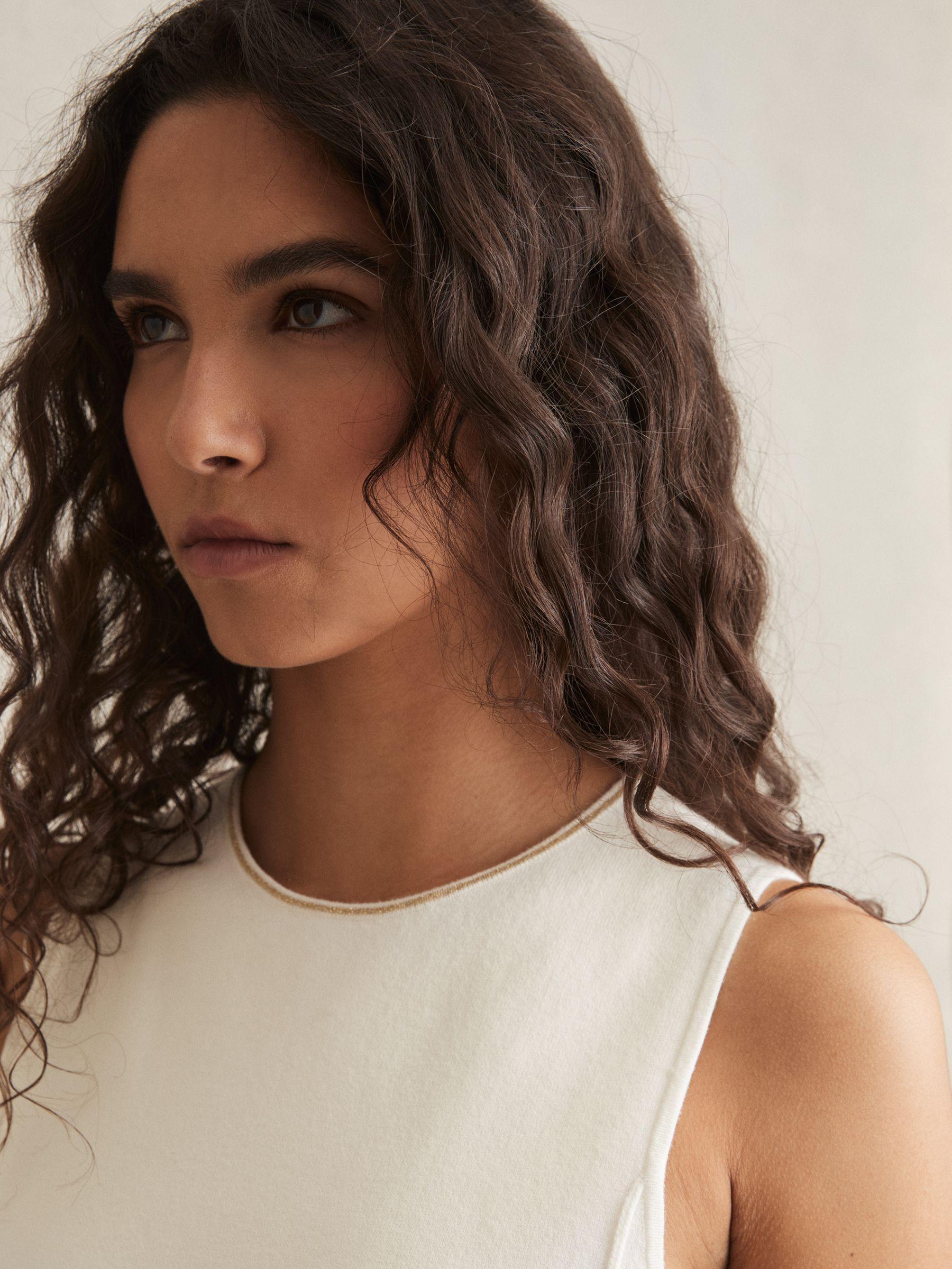 Petite Jersey Twist-Detail Midi Dress in Grey Product Image