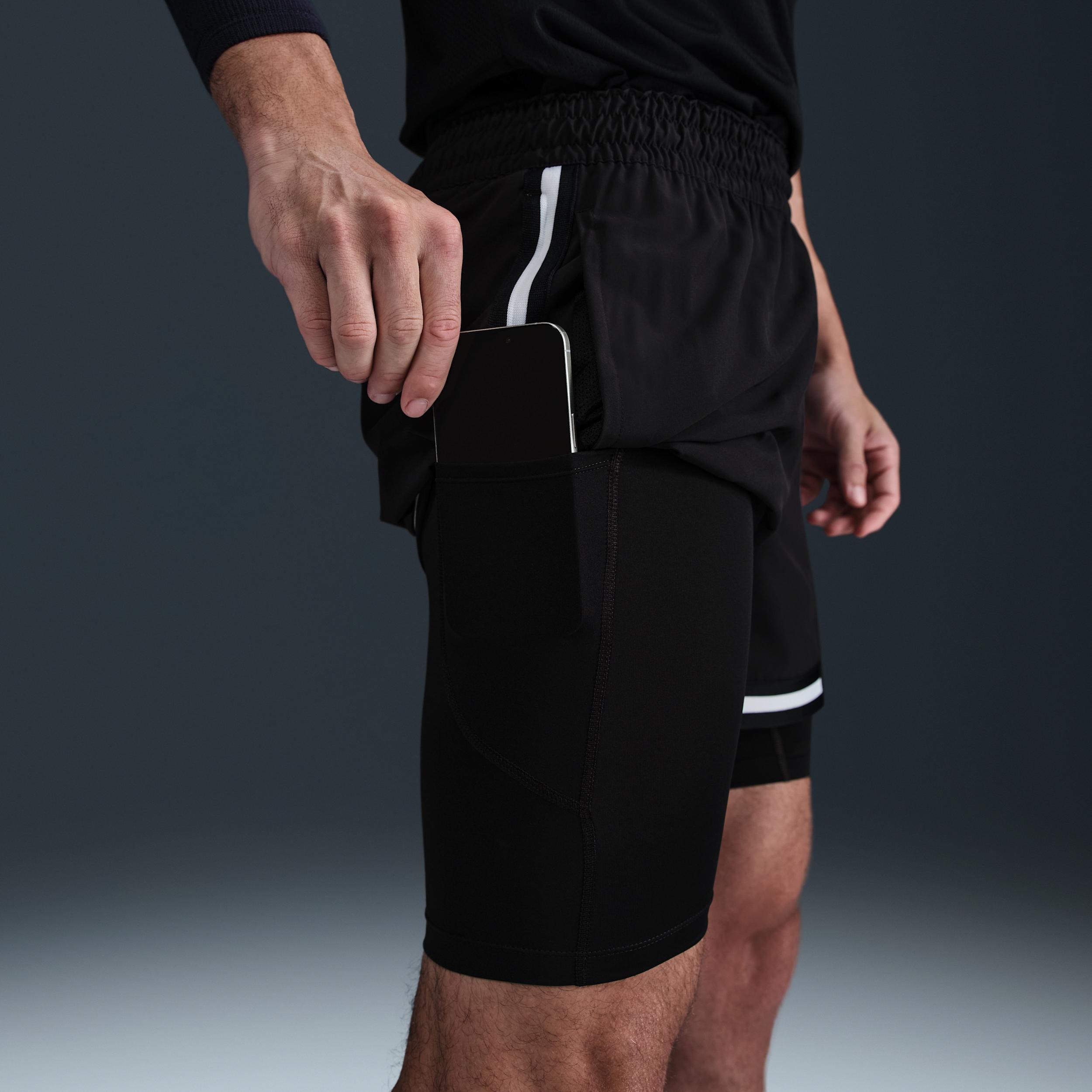Nike Mens DNA Dri-FIT 4 2-in-1 Basketball Shorts | HJ4233-010 Product Image