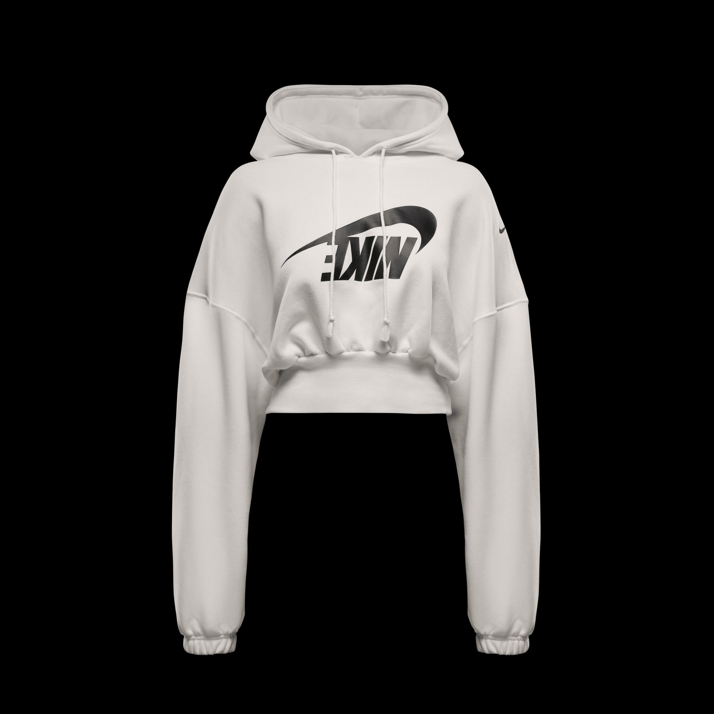 Women's Nike Sportswear Oversized Cropped French Terry Pullover Hoodie Product Image