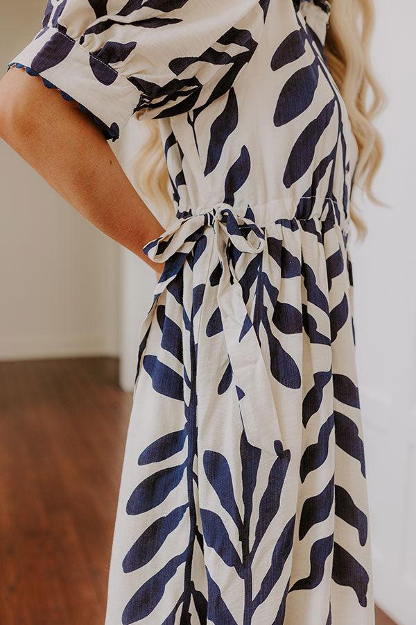 Tropical Getaway Button Down Midi Dress Product Image