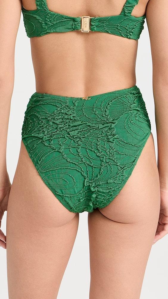 PatBO Jacquard High Waist Bikini Bottoms | Shopbop Product Image